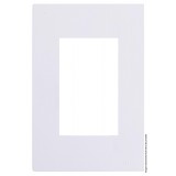 Placa 3 Módulos com Suporte 4x2 - RECTA BRANCO GLOSS